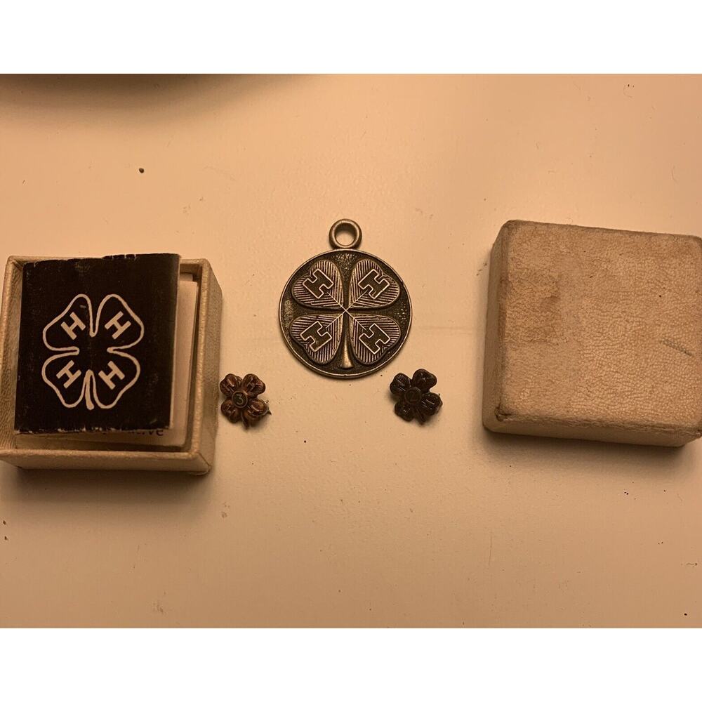 Vintage 4H Pendant and 2 Pins